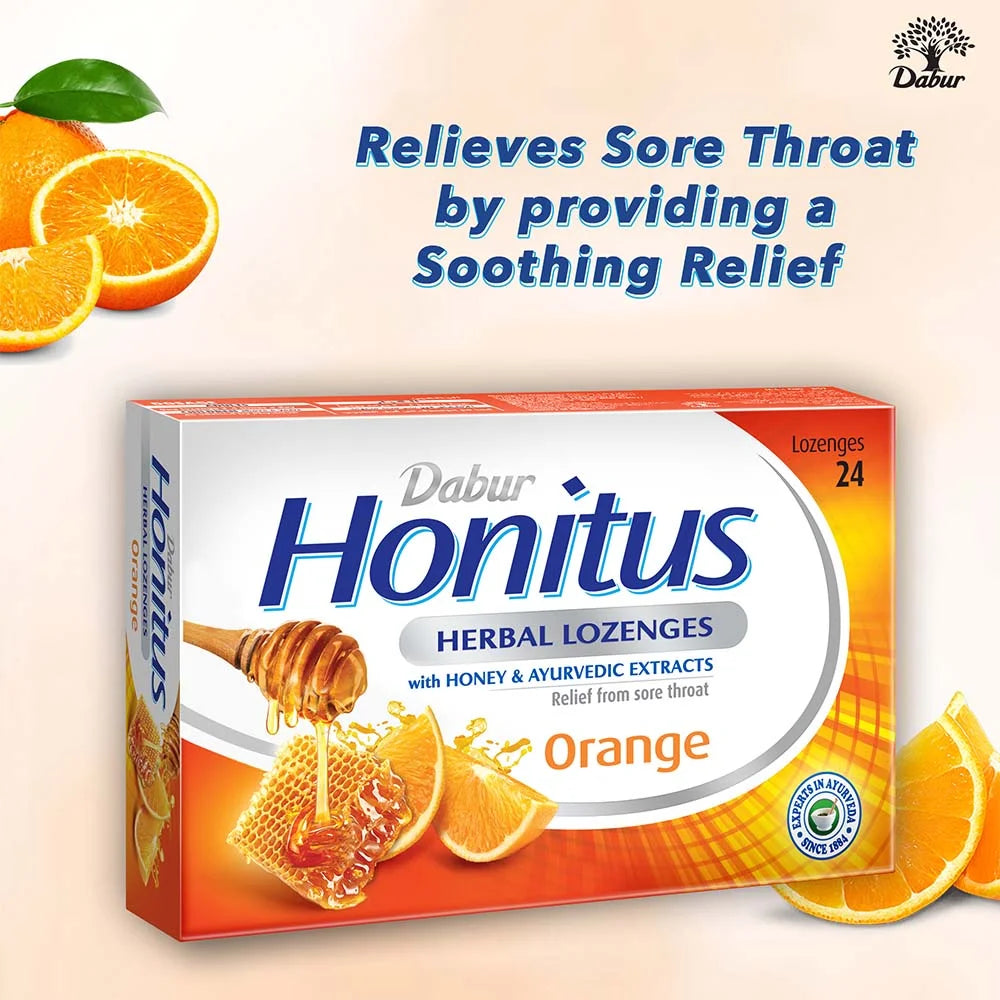 Dabur Herbal Honitus Orange -24 Lozenges