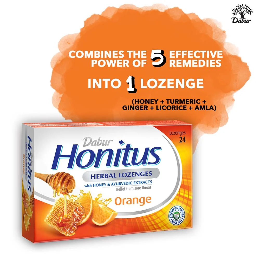 Dabur Herbal Honitus Orange -24 Lozenges
