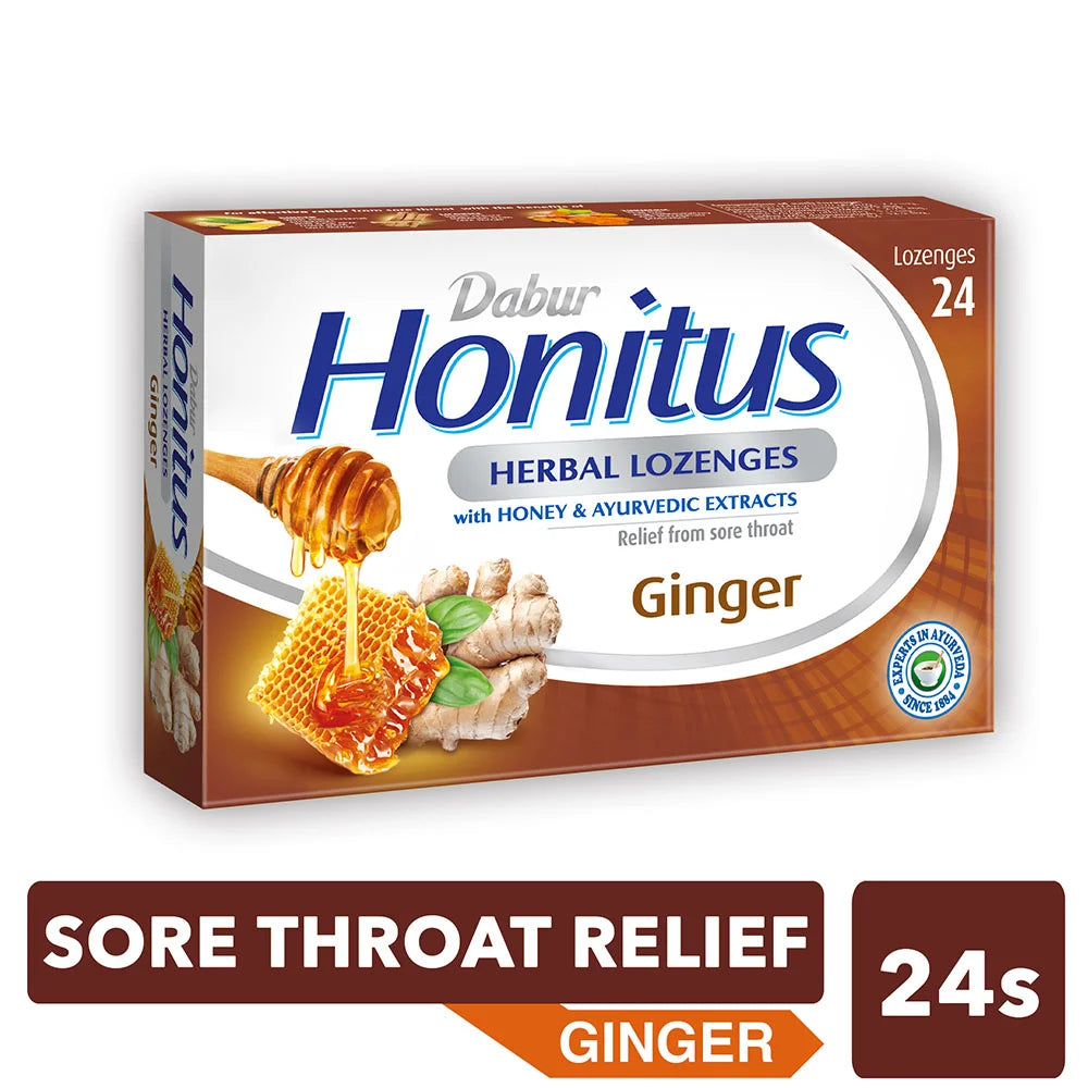 Dabur Herbal Honitus - Ginger 24 Lozenges