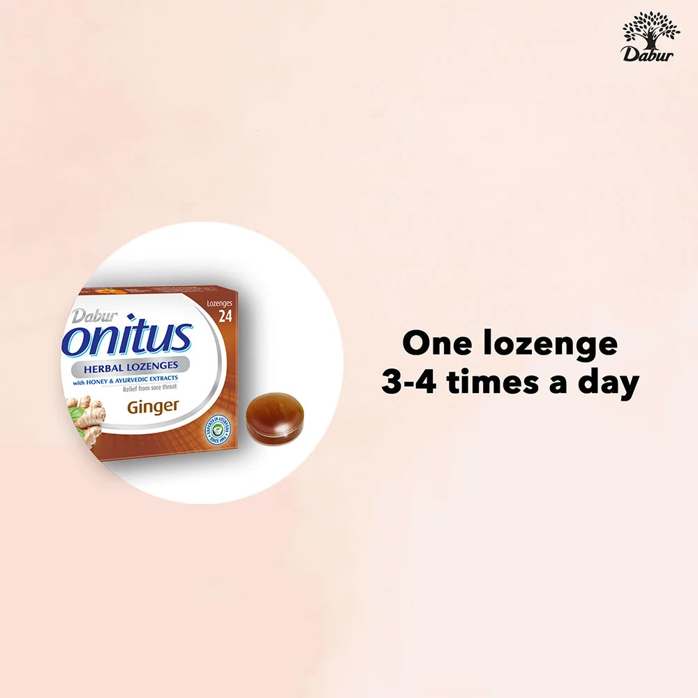Dabur Herbal Honitus - Ginger 24 Lozenges