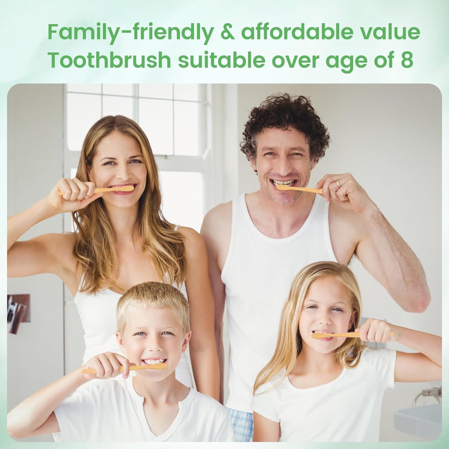 Daletu Bamboo Toothbrushes, Biodegradable Reusable Wooden Toothbrushes