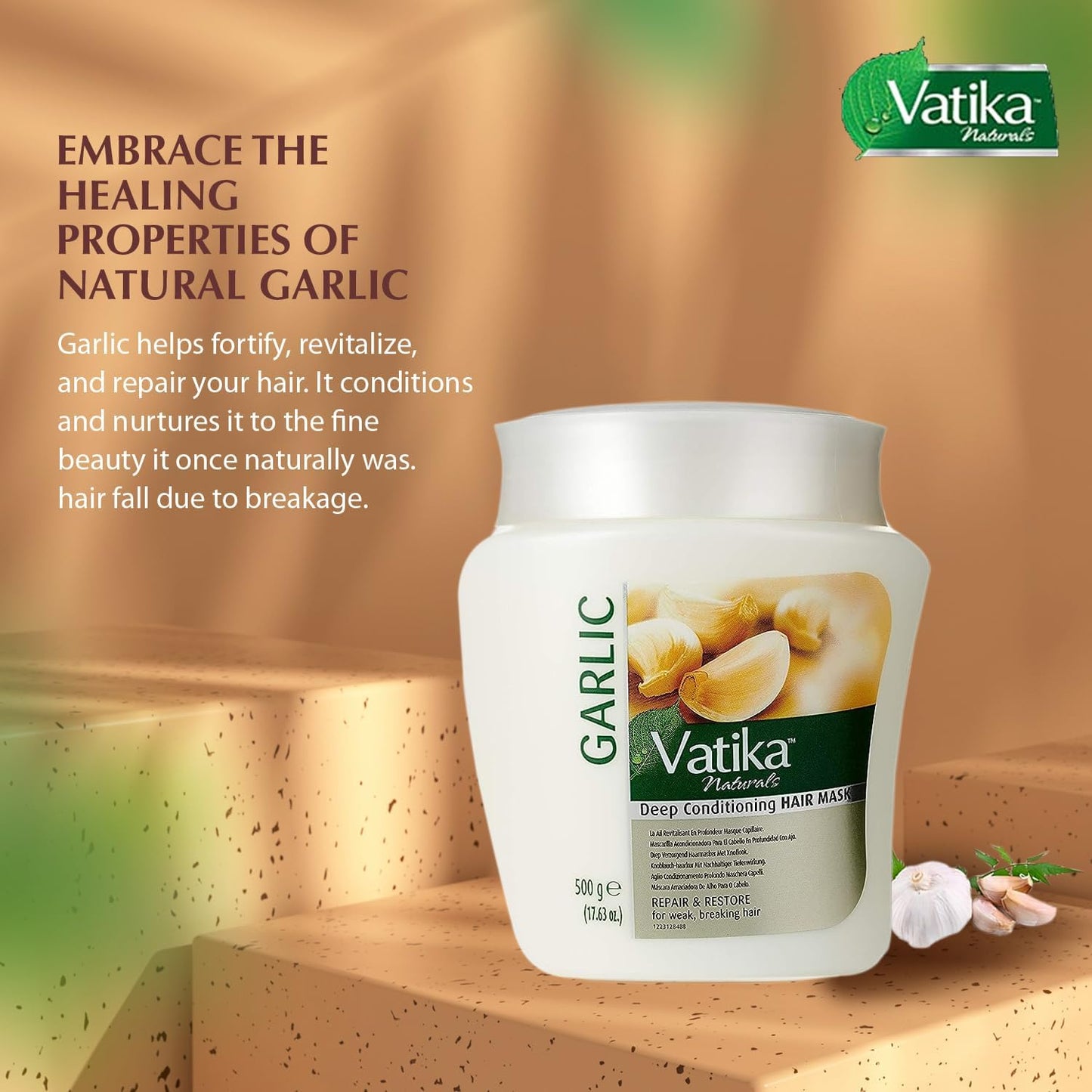 Dabur Vatika Naturals Garlic Hair Mask Conditioning Cream-1kg
