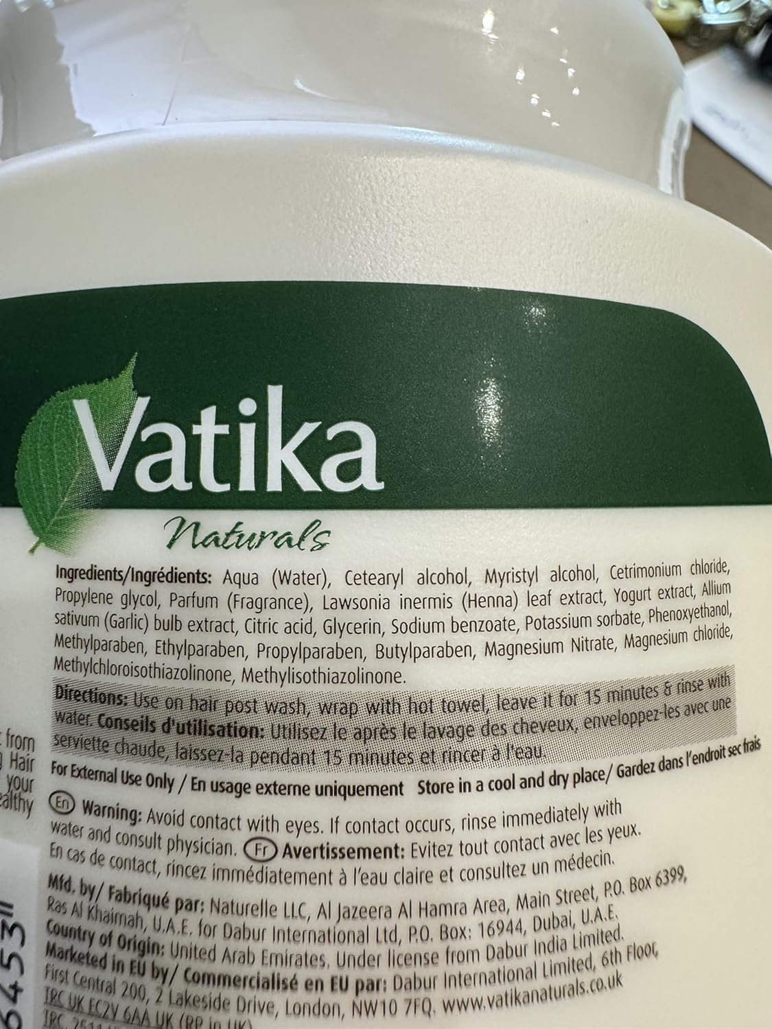 Dabur Vatika Naturals Garlic Hair Mask Conditioning Cream-1kg