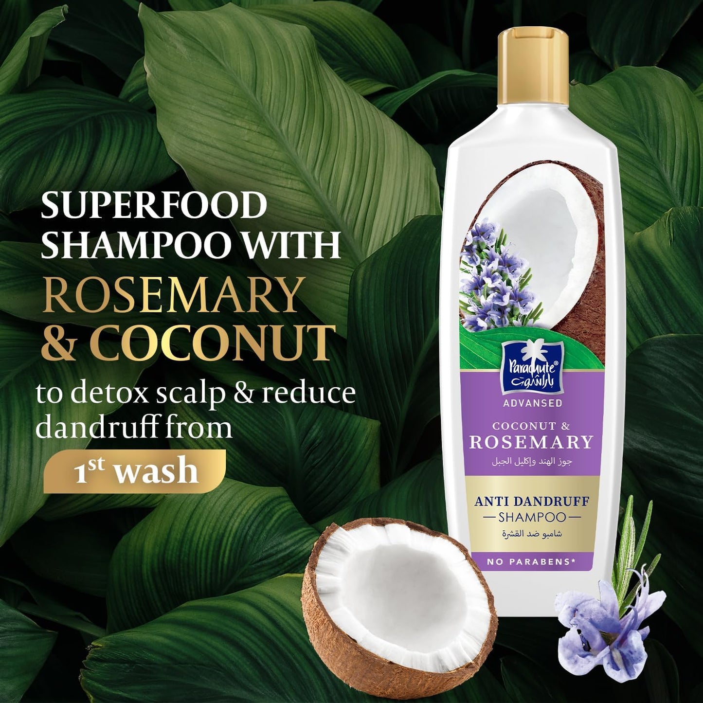 Parachute Rosemary Anti-Dandruff Shampoo-340ml