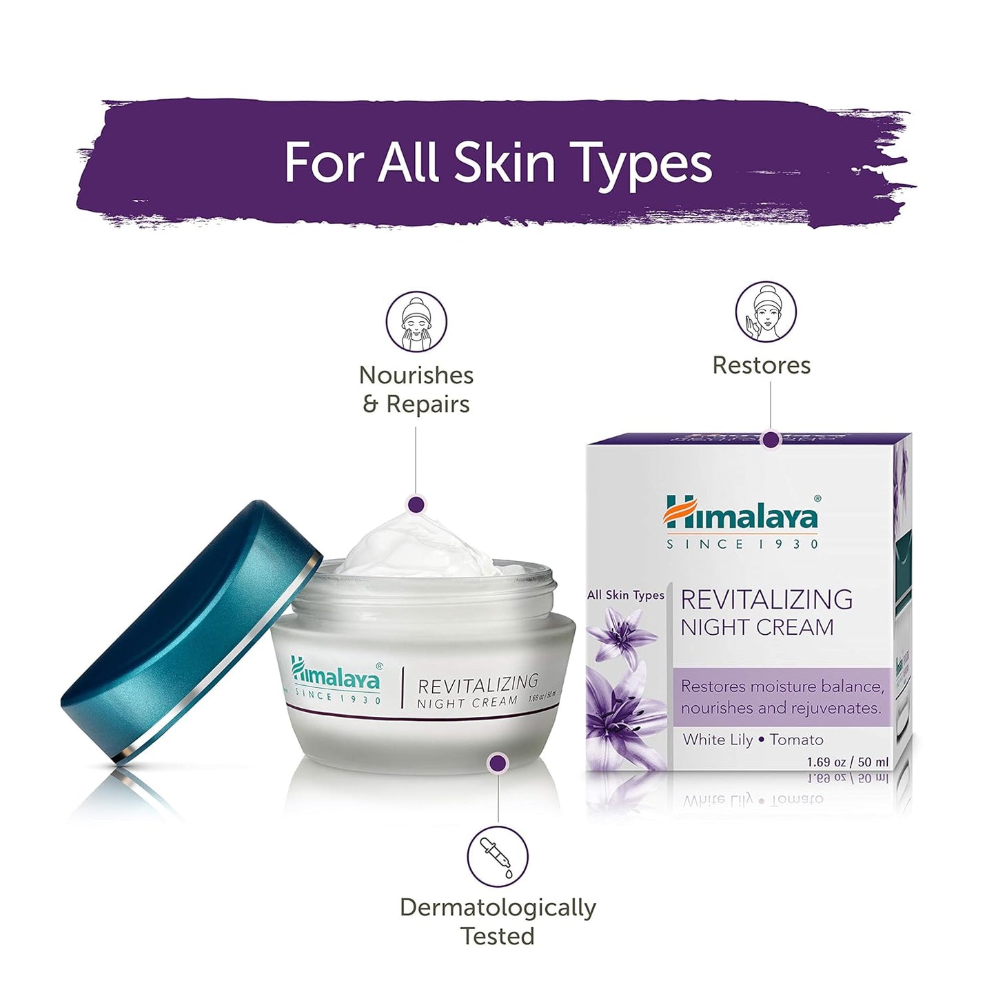 Himalaya Revitalizing Night Cream for Damaged & Aging Skin-50g
