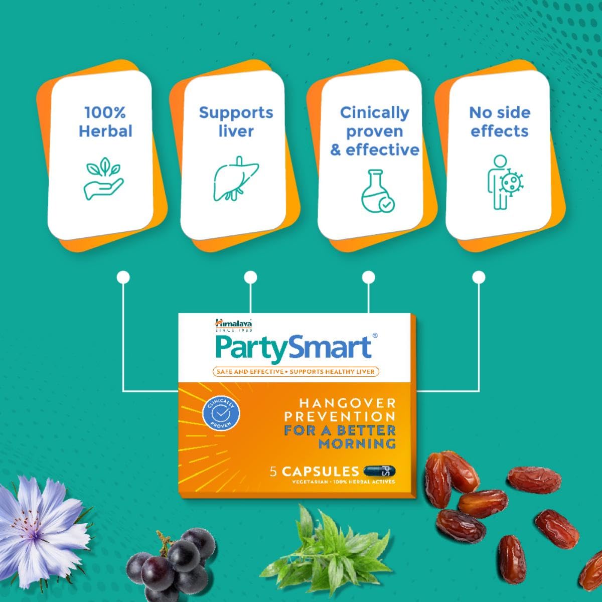 Himalaya Party Smart - 5 Capsules