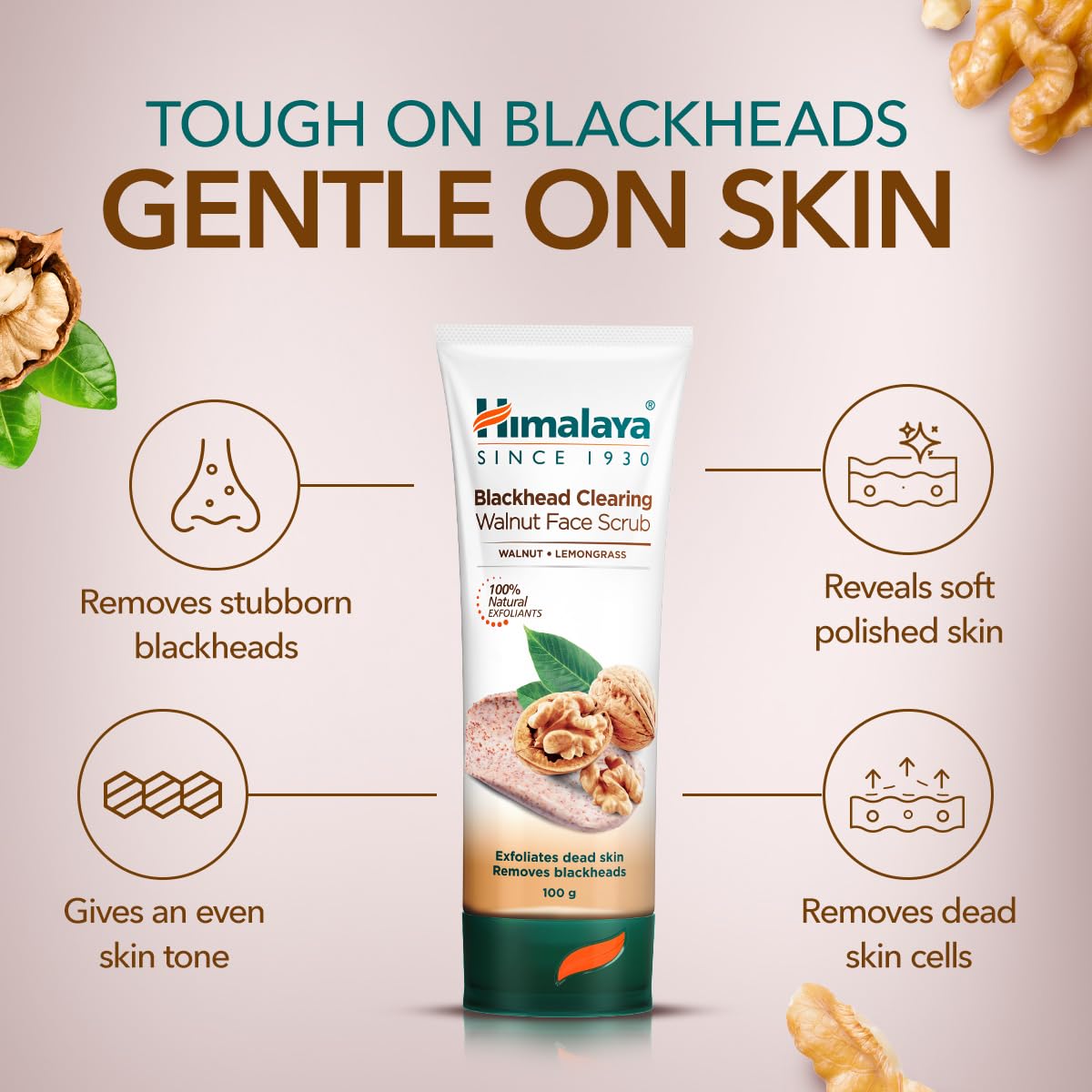 Himalaya Blackhead Clearing Walnut Face Scrub - 50 Gram