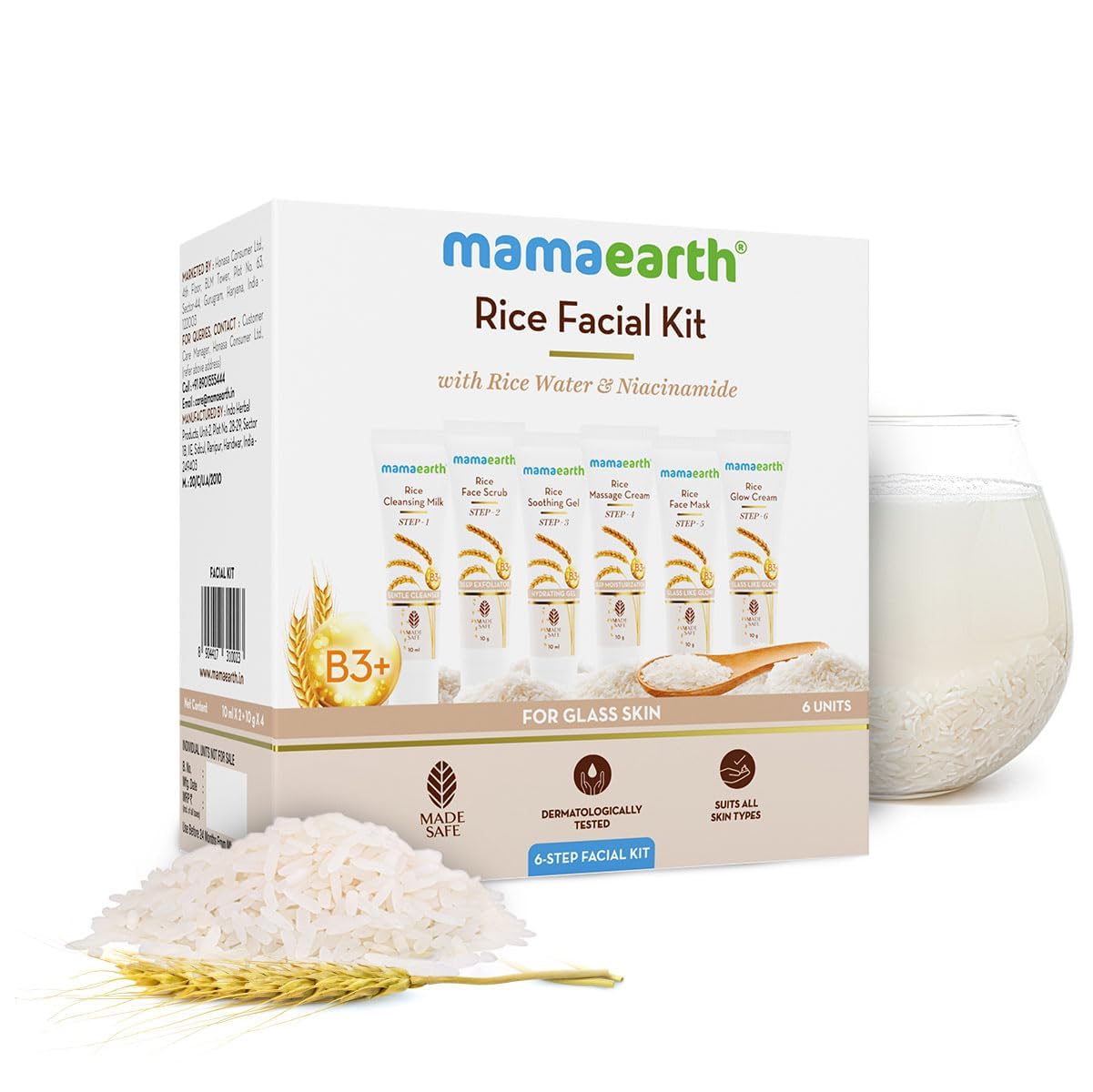 Mamaearth Rice Facial Kit - 6 Pieces