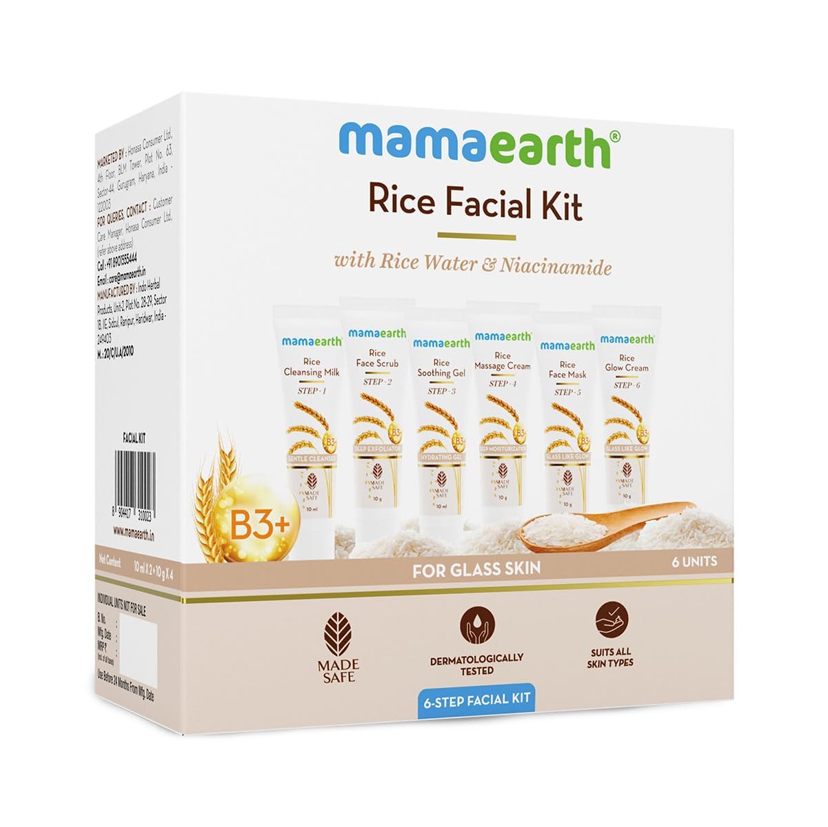 Mamaearth Rice Facial Kit - 6 Pieces