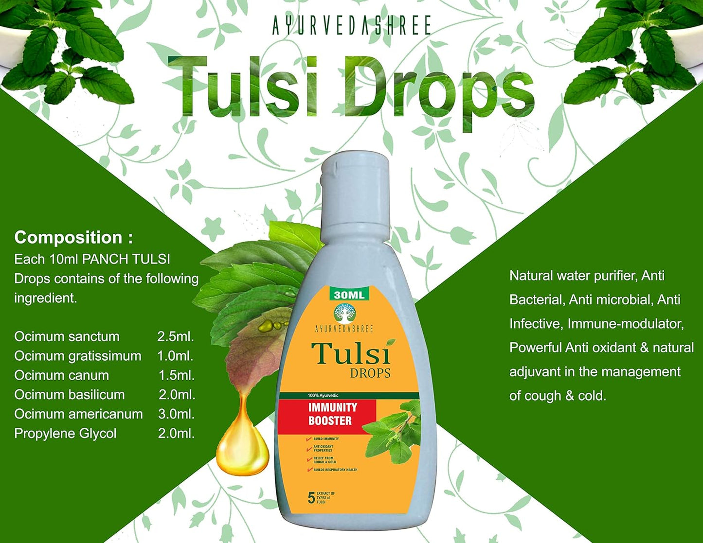 Tulsi Drops Natural Immunity Booster - 30 ML