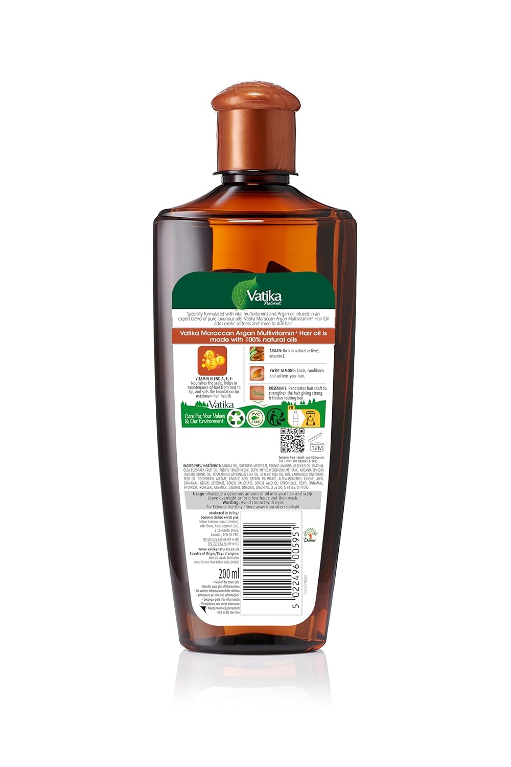Vatika Naturals Argan Enriched Hair Oil - 300ml