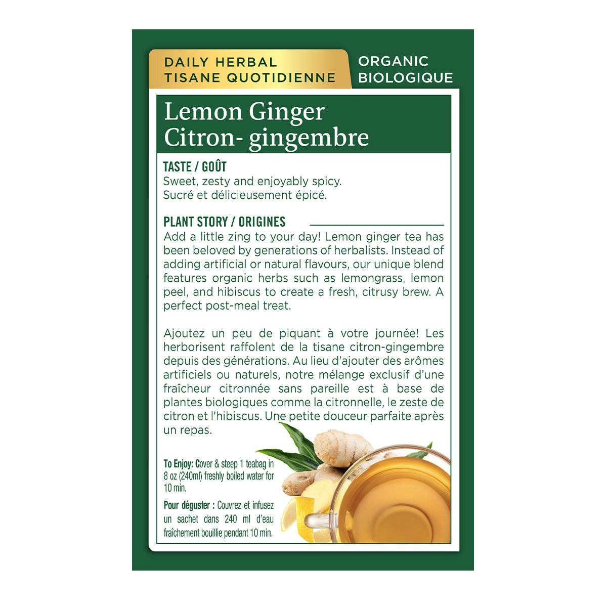 Traditional Medicinals Organic Lemon Ginger