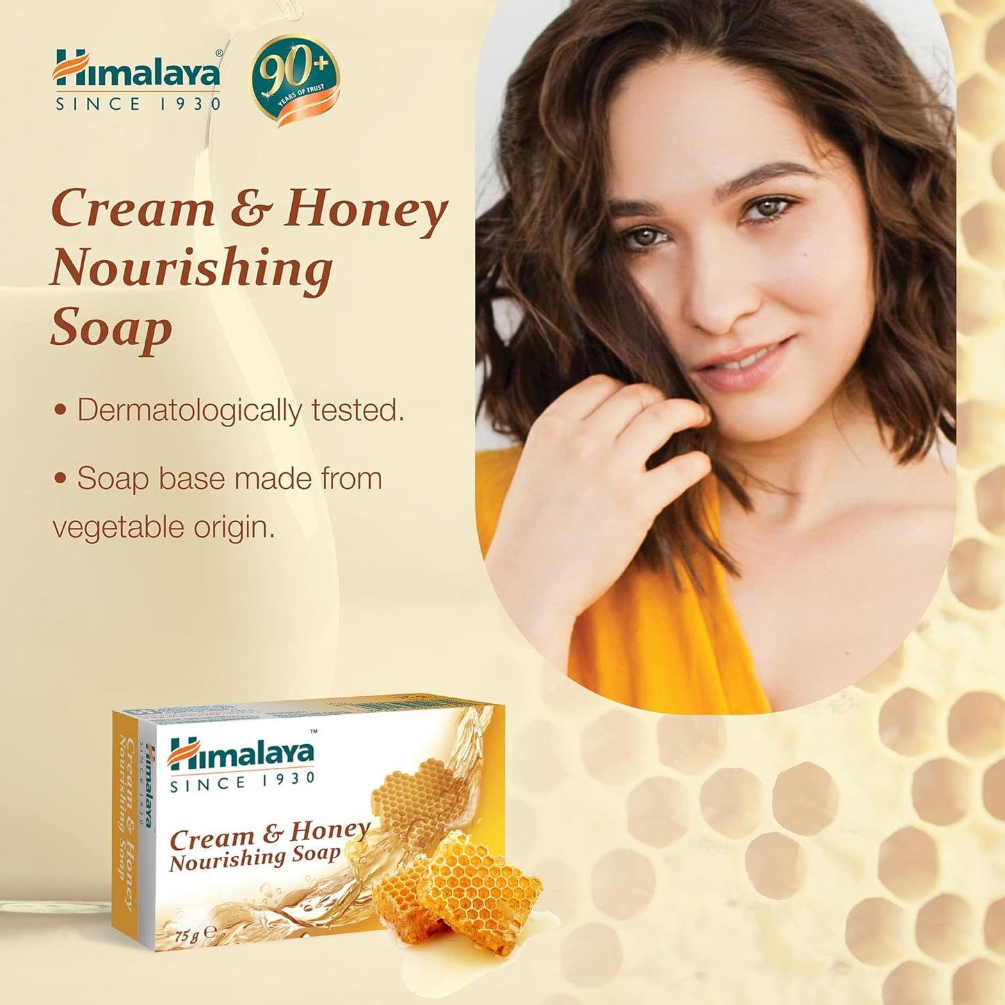 Himalaya Honey & Cream Soap Bar - 125gm