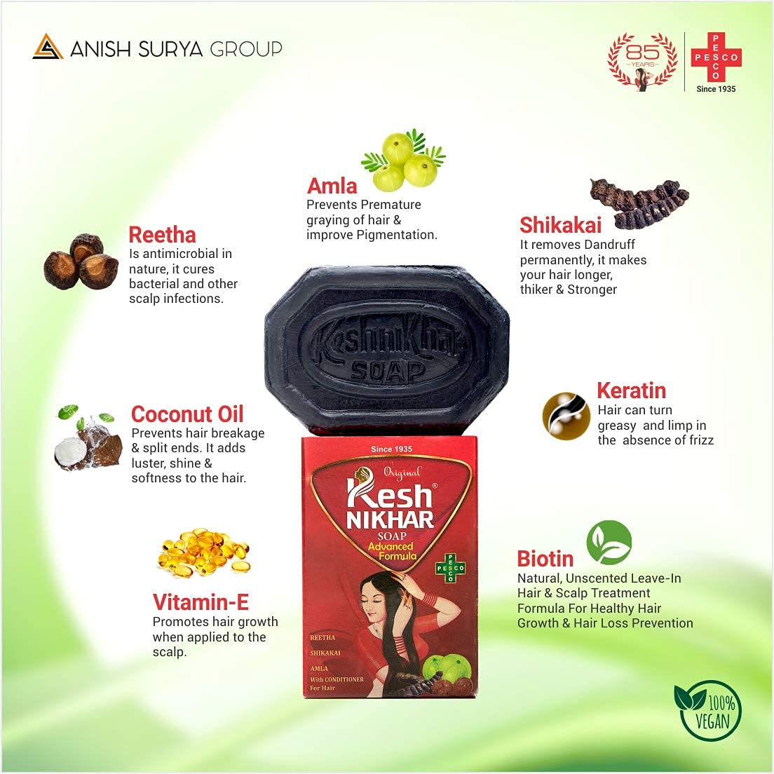 Kesh Nikhar Ayurvedic Hair Soap