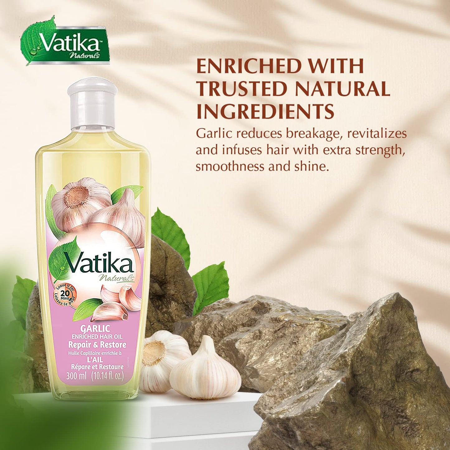 Vatika Naturals Garlic Enriched Hair Oil - 300ml