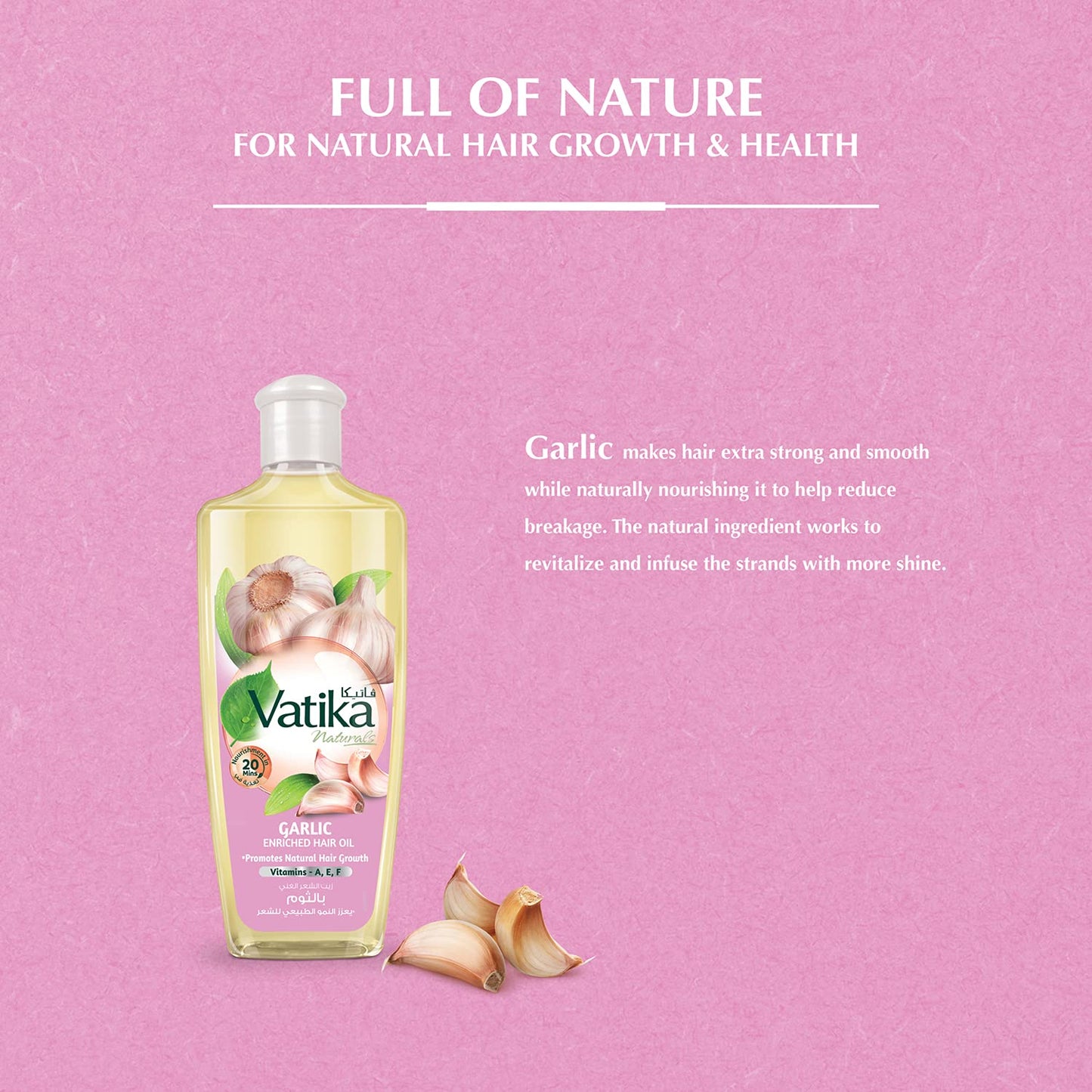 Vatika Naturals Garlic Enriched Hair Oil - 300ml