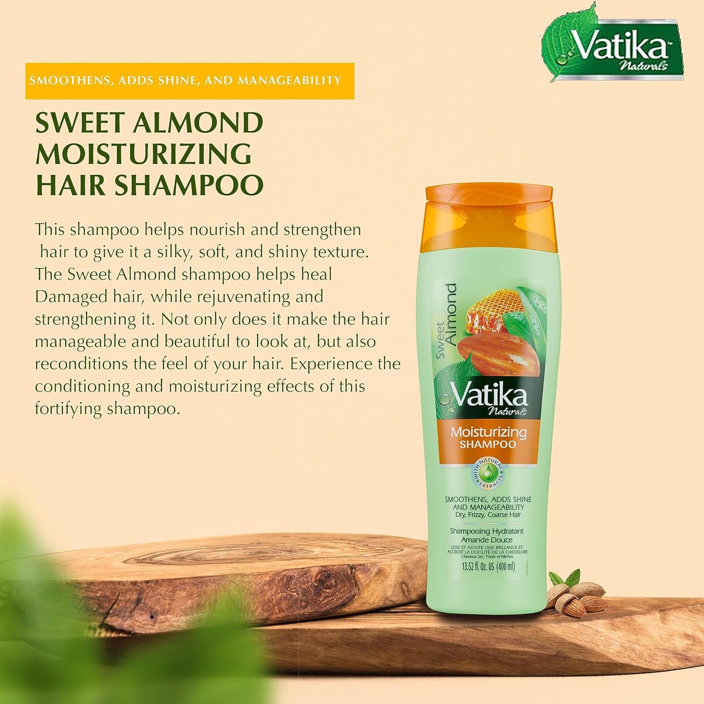 Vatika Naturals Moisturizing Shampoo - Sweet Almond