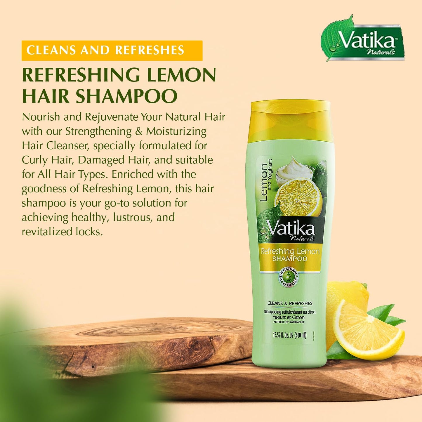 Vatika Naturals Refreshing Lemon MultiVitamin Shampoo