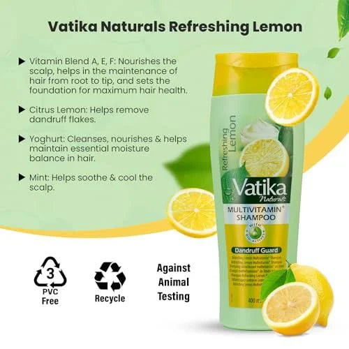 Vatika Naturals Refreshing Lemon MultiVitamin Shampoo