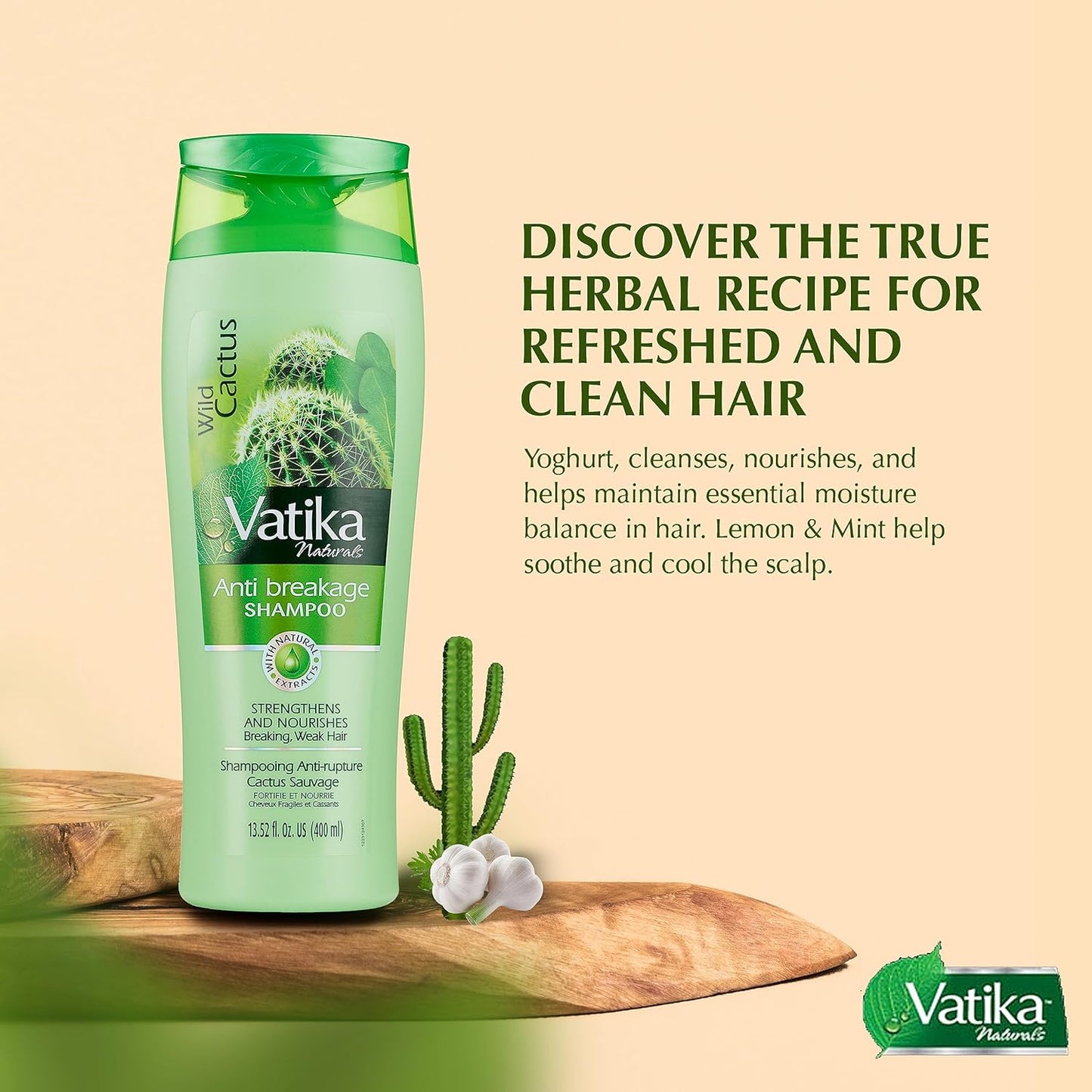 Vatika Naturals Anti Breakage Shampoo - Wild Cactus